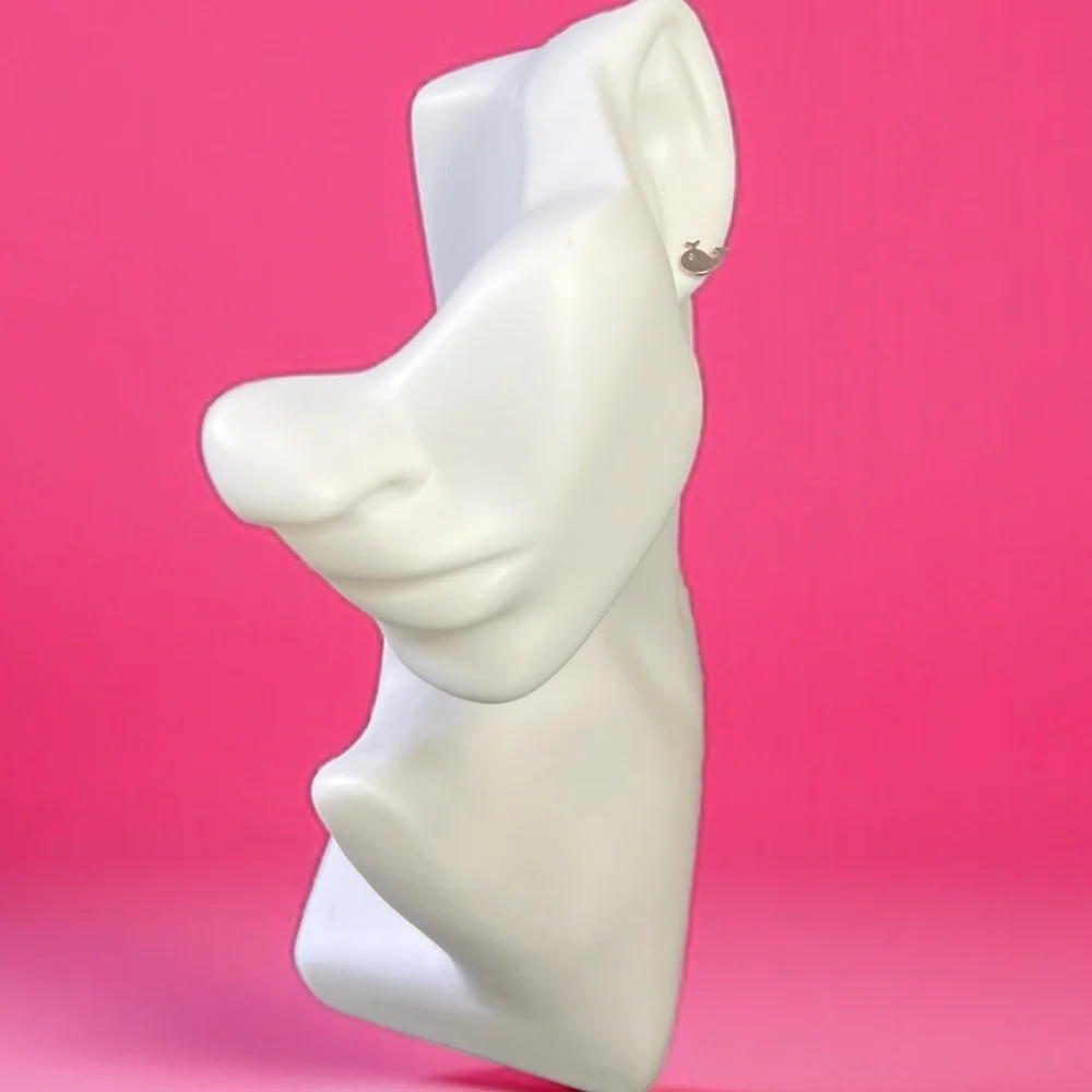 Beautiful Rose Gold Whale Shaped Stud Earrings - NWOT - Picture 5 of 8